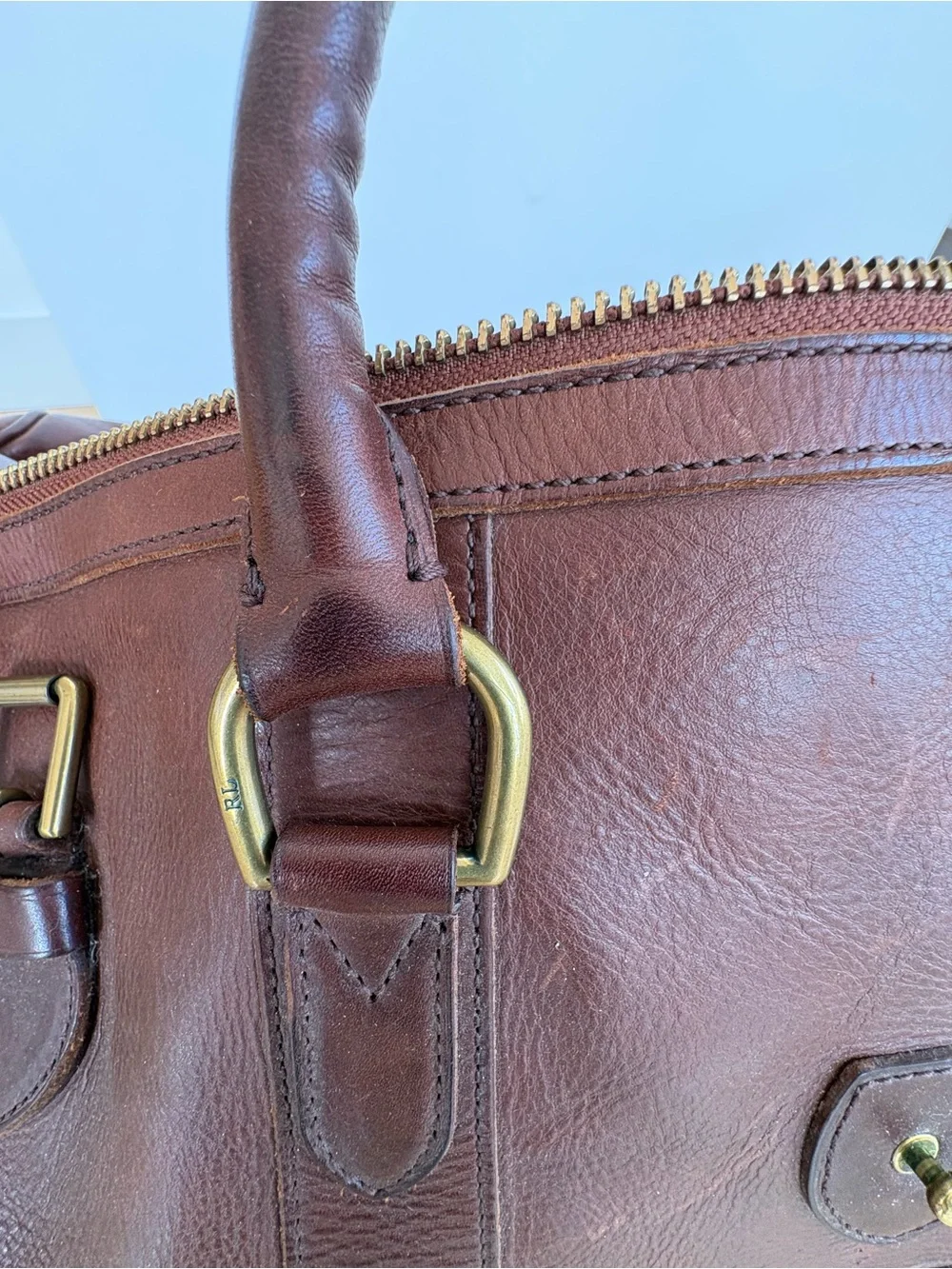 Ralph Lauren Leather Rockport Duffle Bag